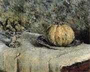 Gustave Caillebotte The muskmelon and a handleless cup of fig USA oil painting artist